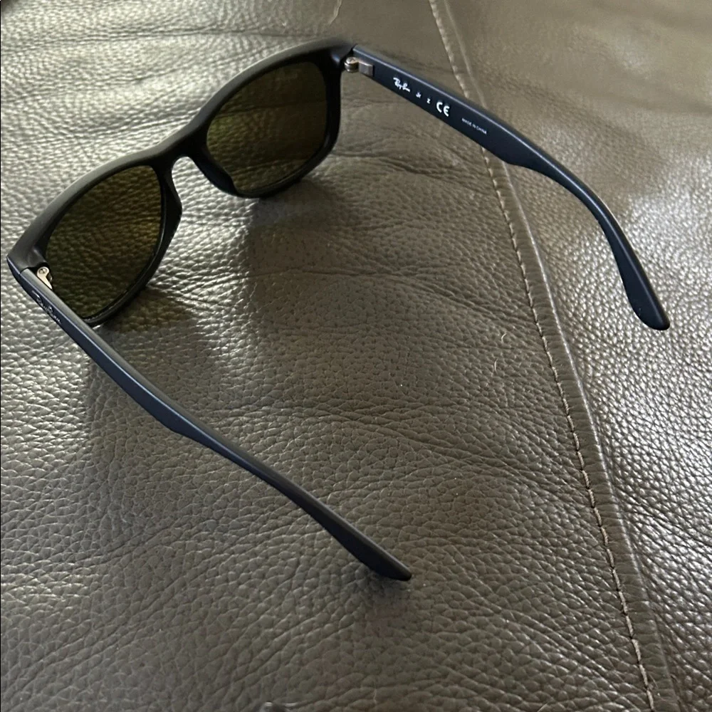 Ray-Ban Wayfarer Matte Black Kids Sunglasses with Reflective Blue Lenses